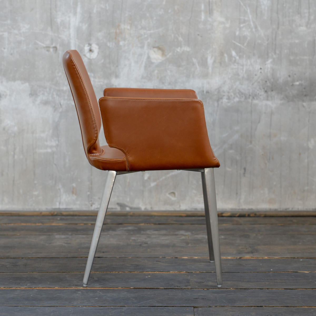 STUHL HAMA Braun Kunstleder - Dunkelbraun/Braun, Leder (56/82/55cm) - KAWOLA