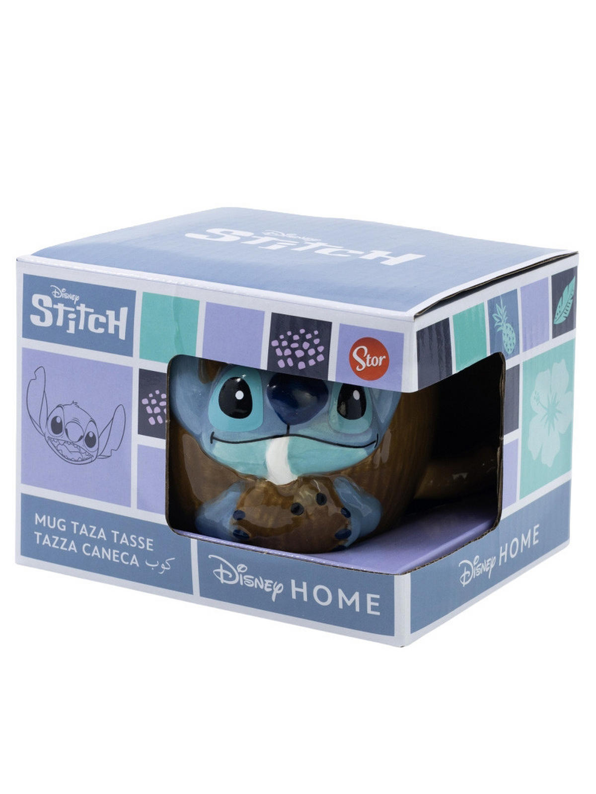 KAFFEEBECHER Disney Lilo und Stitch 3D Coconut Braun 400 ml - Braun, Keramik (0.4L) - Disney