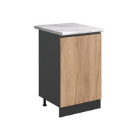 DULAP DE BAZĂ DE BUCĂTĂRIE R-Line, Stejar auriu/antracit, 50 cm стільниця Мармур - stejar miere/antracit, compozit lemnos (50/81.6/60cm) - Vicco