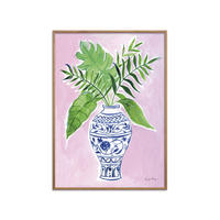 POSTER mit Rahmen Wild Apple - Elegant Chinoiserie I - Eichefarben/Grün, Holz/Papier (50/70cm) - Poster&Frame