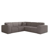 SOFA Celes Premium Stoff Scala - Taupe, Holzwerkstoff/Textil (246/246cm) - Fun Möbel