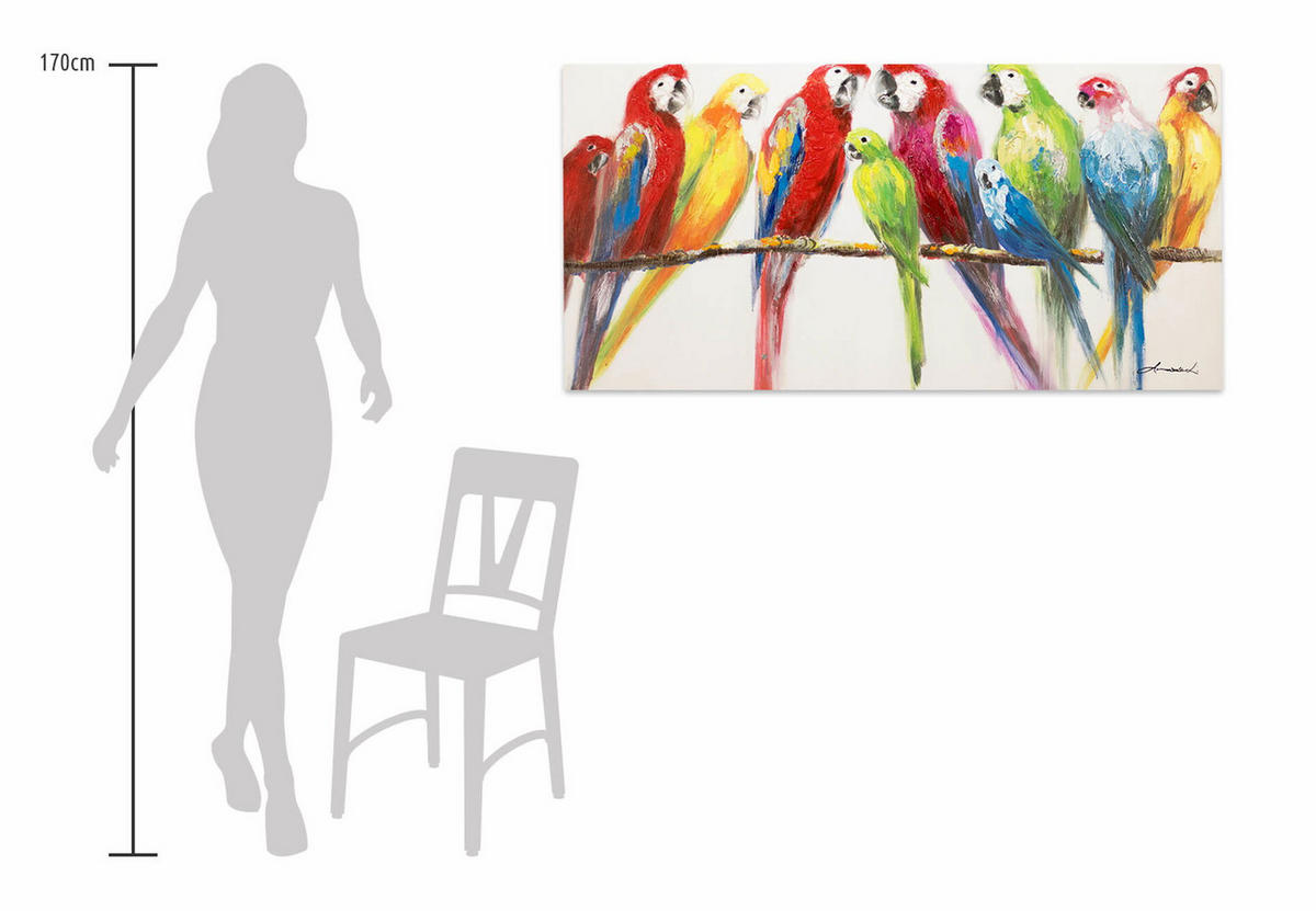 ACRYLBILD HANDGEMALT 120/60 cm - Multicolor, Holz/Textil (120/60cm) - KUNSTLOFT