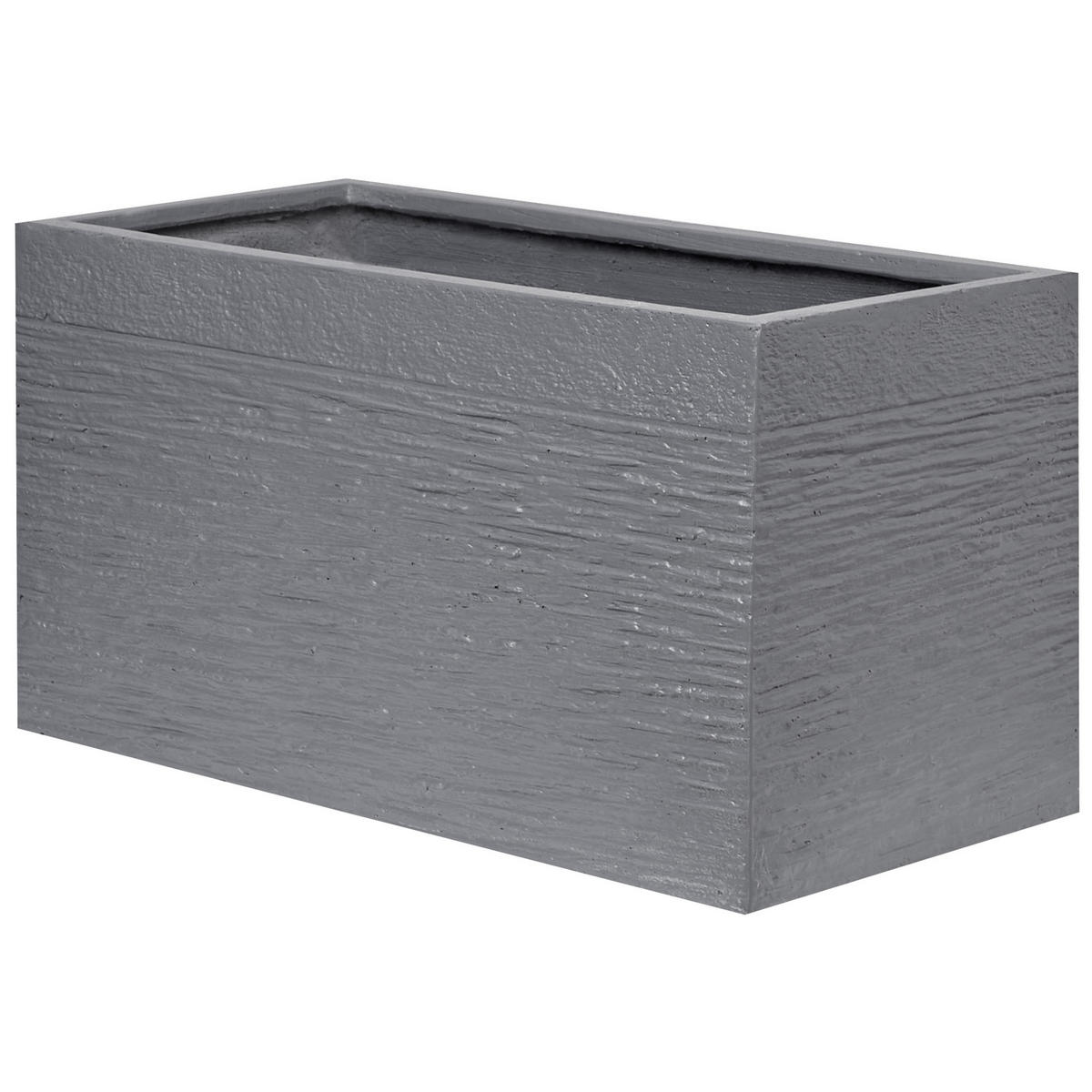 BLUMENTOPF grau rechteckig 60/29/30 cm Myra - Grau, Naturmaterialien (30cm) - Beliani