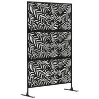 SICHTSCHUTZ Schwarz 122.0/45.0/198.0 cm - Schwarz, Metall (45/198cm)