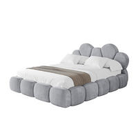 POLSTERBETT mit Bettkasten und Lattenrost, Boxbett ohne Matratze - LANA 200x200 Hellgrau - Hellgrau, Holzwerkstoff/Textil (200/200cm) - ALTDECOR