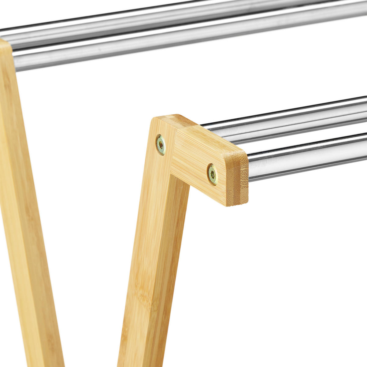 HANDTUCHHALTER - Hellbraun, Holz/Metall (58.5/87/36cm) - Relaxdays