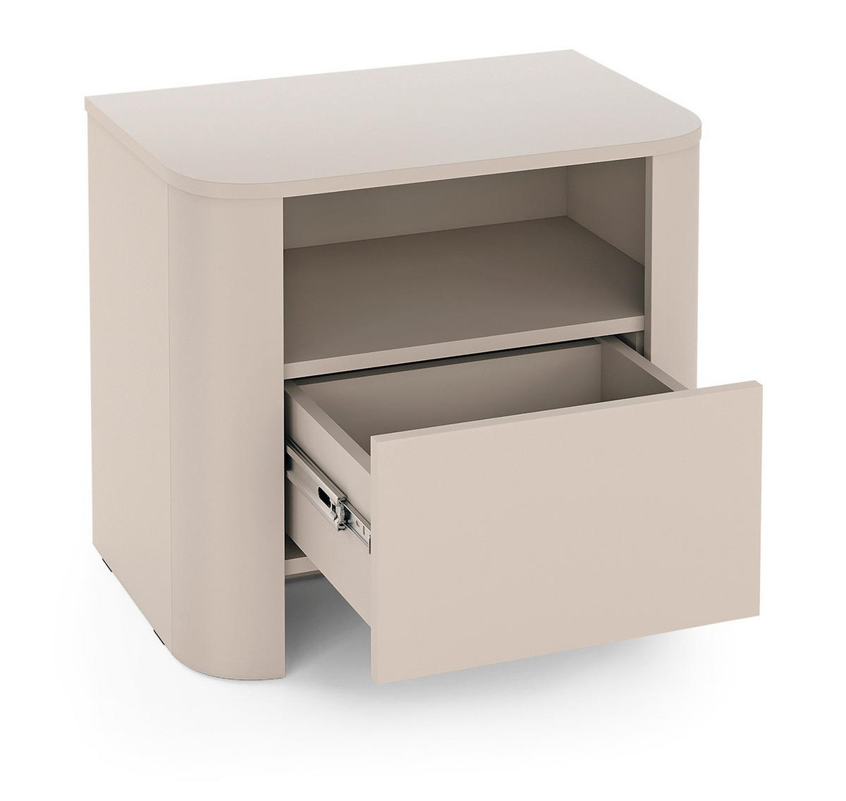 NACHTSCHRANK 58 cm mit Schublade Mezzano, Kaschmir - Kaschmir, Holz (58/52/39cm) - Emporius