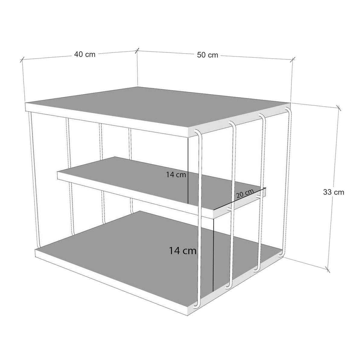 BEISTELLTISCH Åtvidaberg - Schwarz/Braun, Holzwerkstoff/Metall (40/50/33cm) - [en.casa]