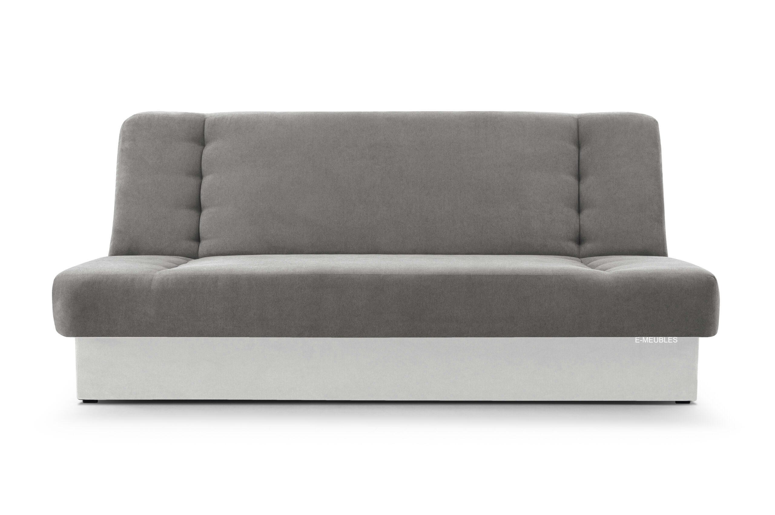 SCHLAFSOFA - Cyprus (Grau + Weiß) - Eschefarben, Holz (192/85/92cm) - Möblo
