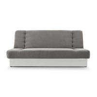 SCHLAFSOFA - Cyprus (Grau + Weiß) - Eschefarben, Holz (192/85/92cm) - Möblo