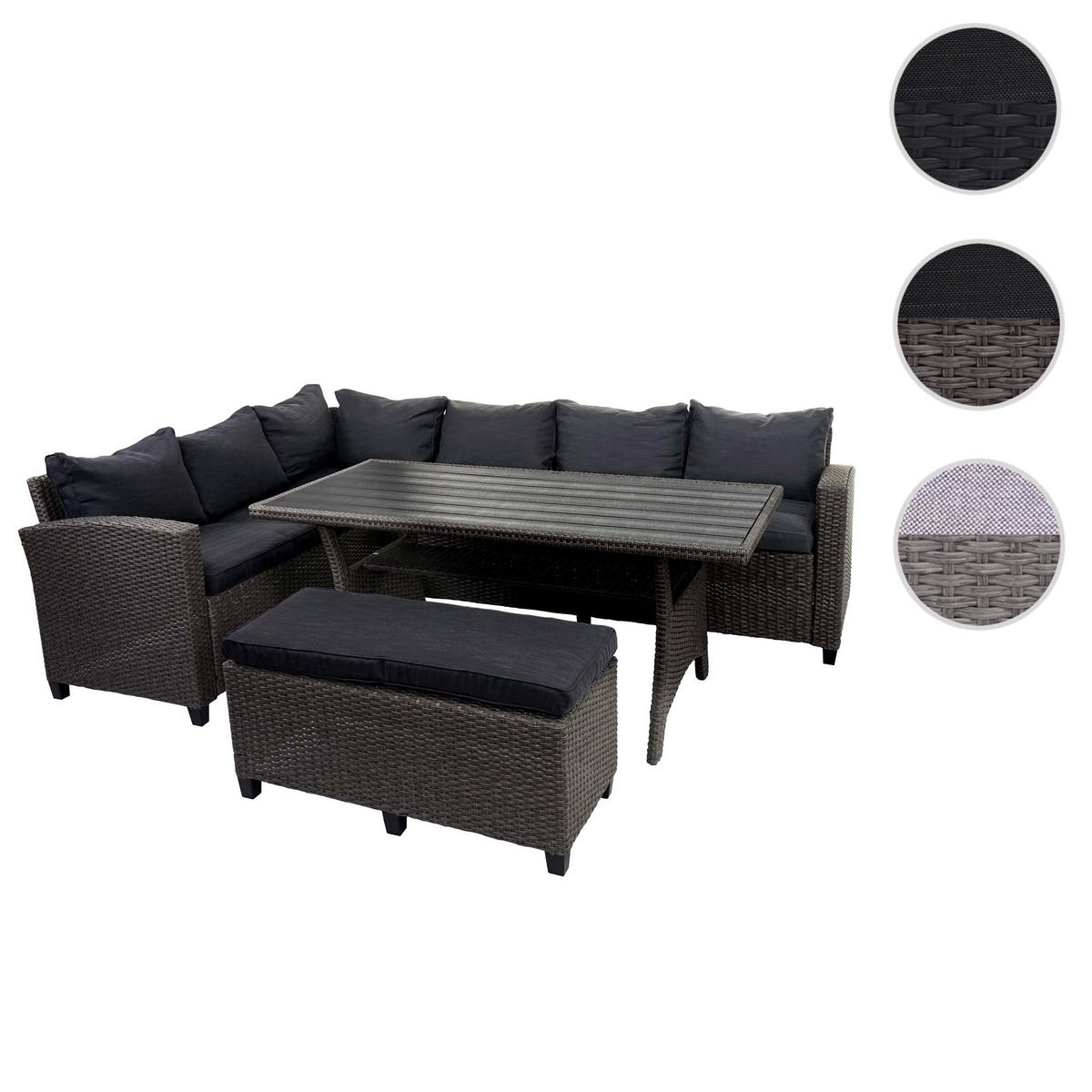 POLY GARNITUR Anthrazit - Anthrazit, Kunststoff - MCW