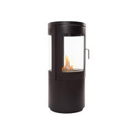 BIOETHANOL-OFEN Schwarz inklusive 2 L-Tank und 3 kW Leistung - Schwarz, Metall (43/95/43cm) - Purline