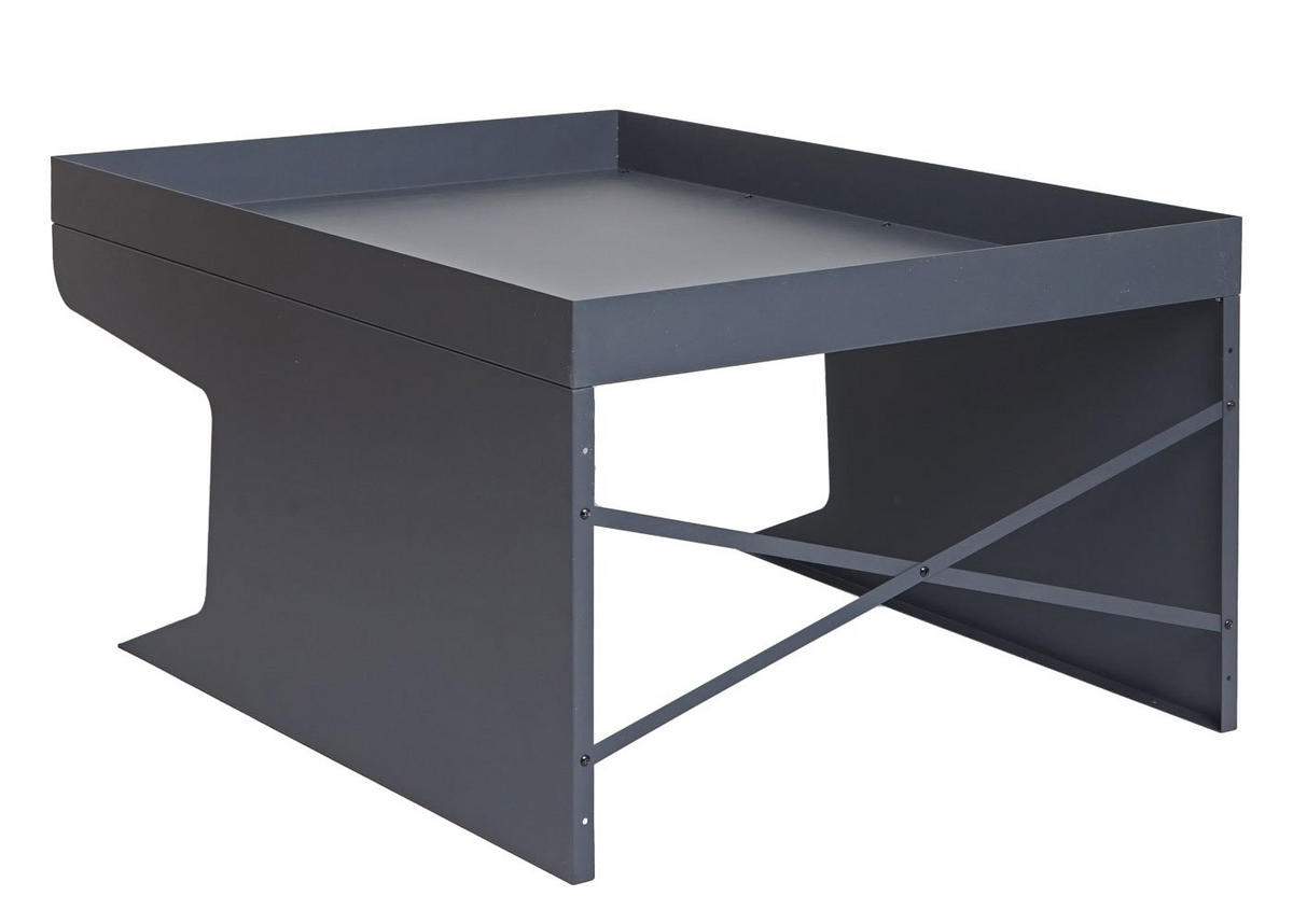 MÄHROBOTER-GARAGE XL mit Pflanzkasten 47x70x100cm Metall Anthrazit - Anthrazit, Metall (70/47/100cm) - PROREGAL