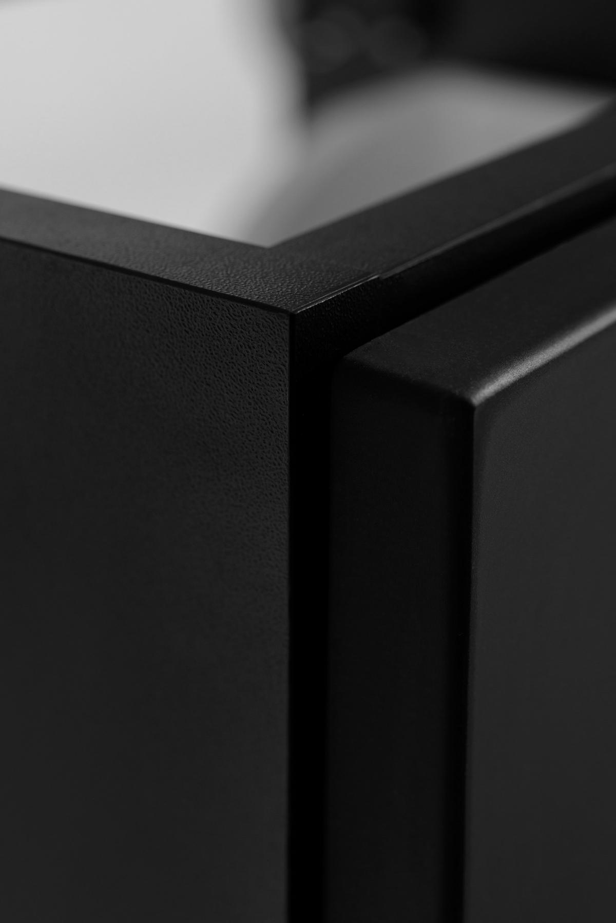 BADEZIMMERSCHRANK: schwarz, 80 x 57 x 46 cm - Schwarz, Holzwerkstoff (80/57/46cm) - 3XE LIVING
