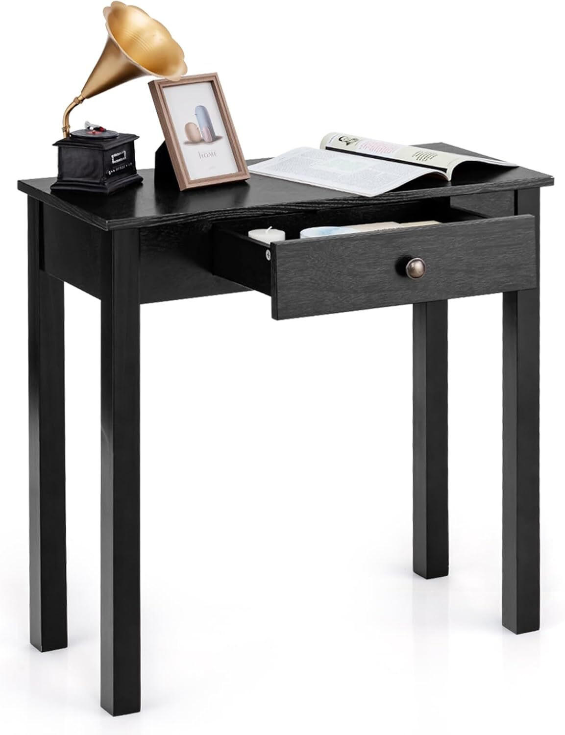 KONSOLENTISCH 71cm Schwarz - Schwarz, Holz (71/30/71cm) - COSTWAY