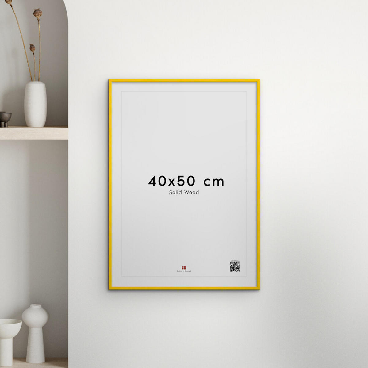 RAHMEN Gelbes Holz Acryl - Gelb, Holz/Papier (40/50/2cm) - Poster&Frame