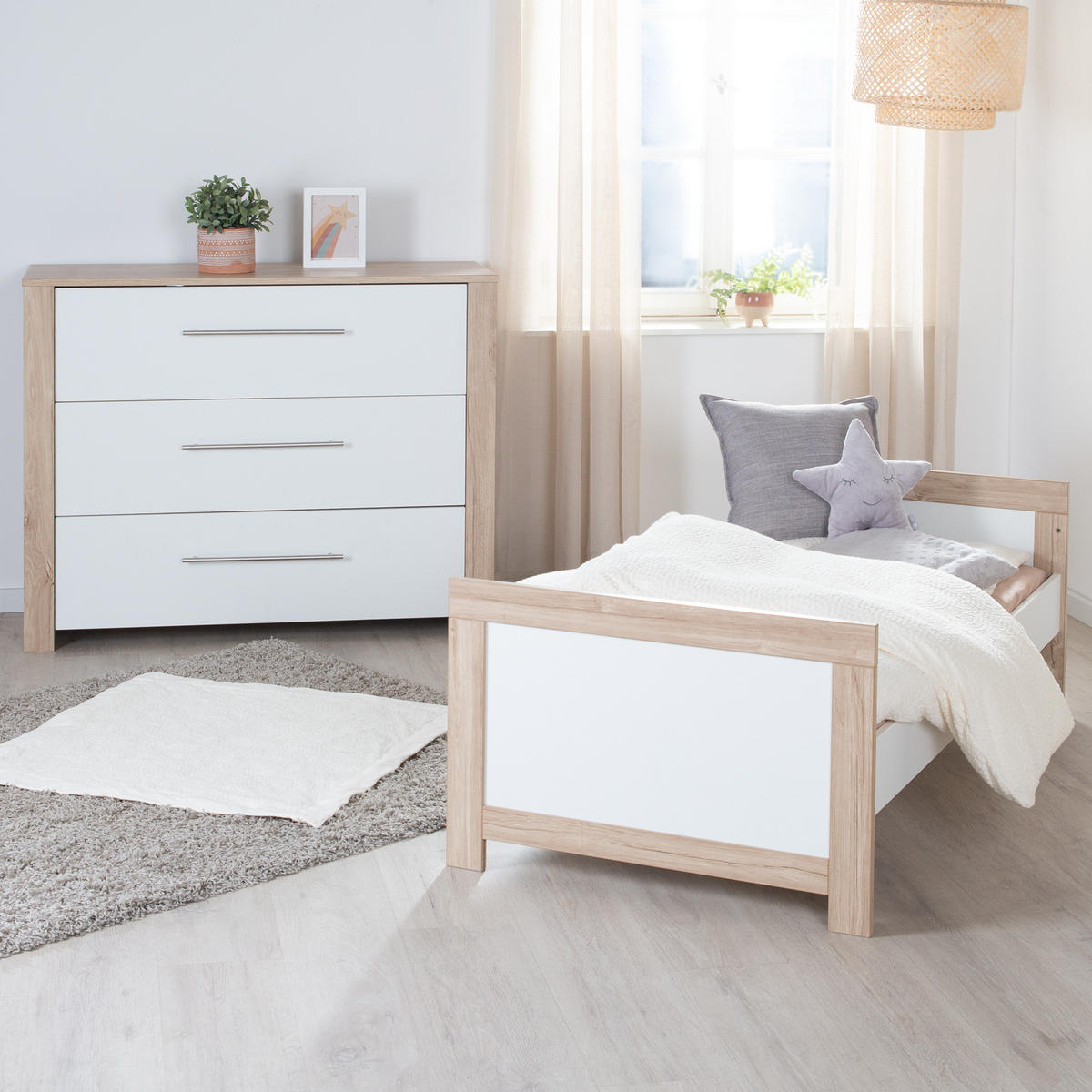 GITTERBETT Malo 70x140 cm - Weiß, Holzwerkstoff (70/140cm) - Roba