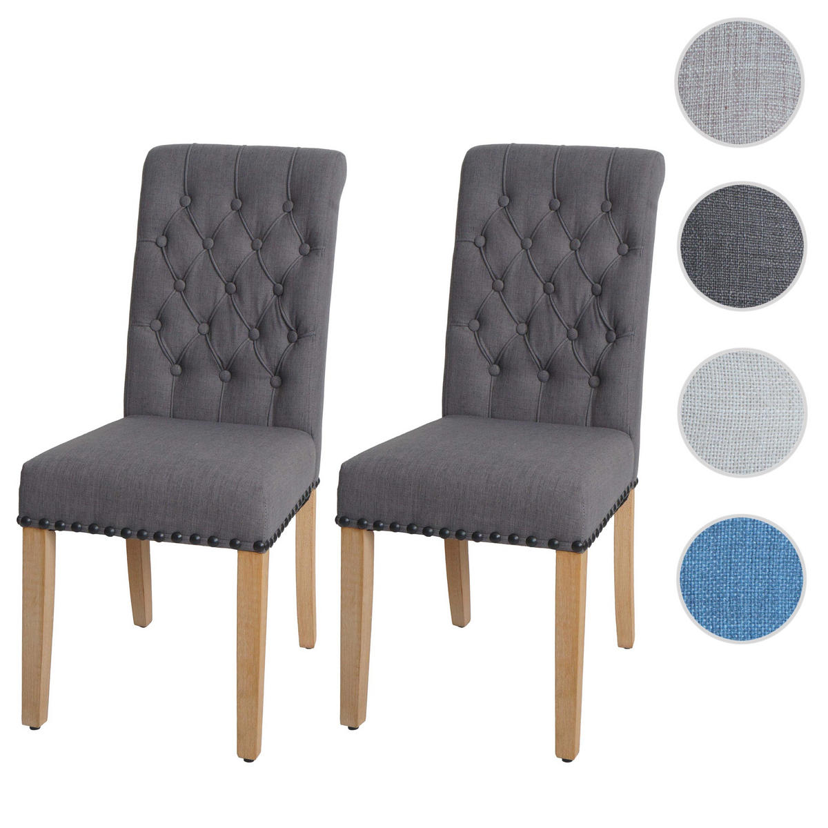 ESSZIMMERSTUHL Grau - Grau, Textil (45/100/60cm) - MCW