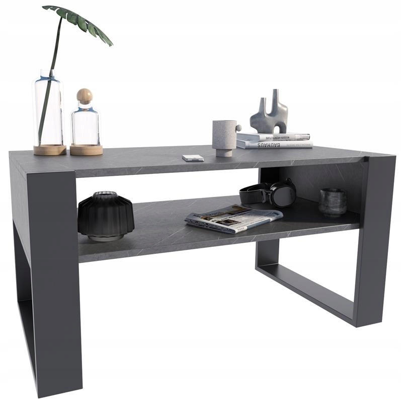 COUCHTISCH KAJA Naturstein 100/53,6/50 cm - Grau, Holzwerkstoff (53.6/100/50cm) - Matkam Möbel