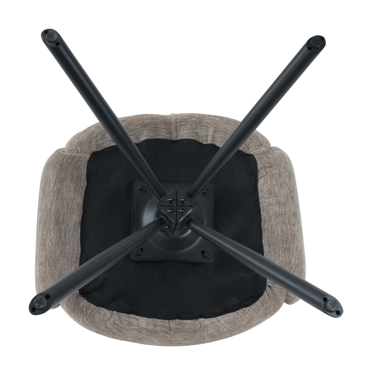 ARMLEHNSTUHL-SET DE-36849 2 Stück mit Drehfunktion Taupe - Taupe, Metall (36/86.5/53.5cm) - ComfortXL