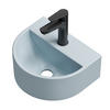 WASCHBECKEN U-förmig Wandmontage Matt Hellgrau-Blau - Blau, Keramik (25.5/12/30.3cm) - EMKE