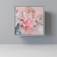 SIDEBOARD CHERRY BLOSSOM, Grau, 57,5x42x57,5 cm, Ohne Füße - Multicolor/Grau, Holzwerkstoff (57.5/57.5/42cm) - SpaceRebels
