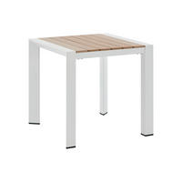 GARTENTISCH - 2 -Sitzer - Aluminium - naturfarben hell, weiß - NYROS - Naturfarben, Metall (80/80/75cm) - Vente-Unique