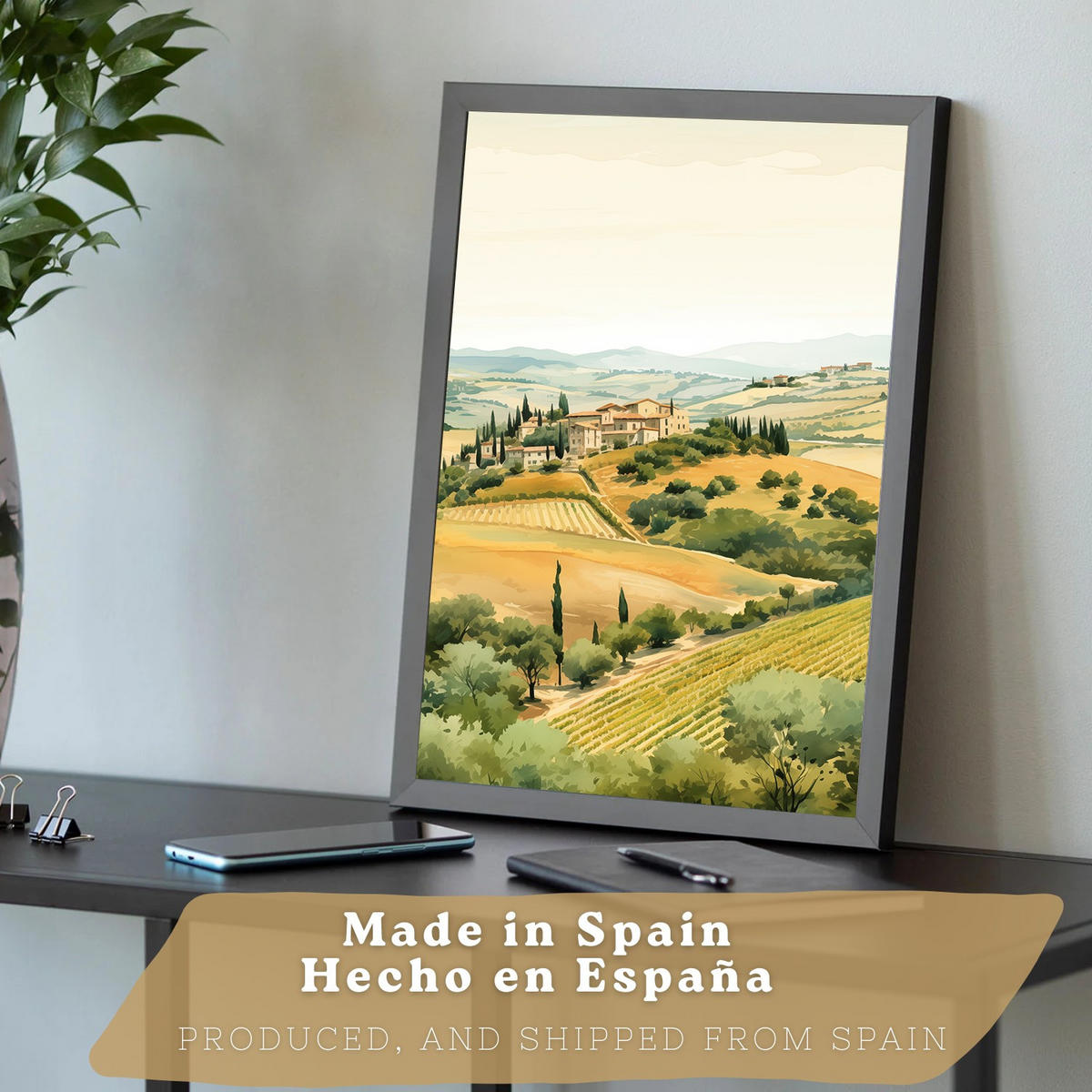 PLAKAT Sada 3 Pole A3 Černý rám - černá, papír (29.7/1/42cm) - Nacnic