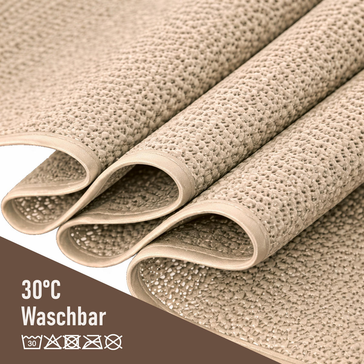 TISCHDECKE Garten Weichschaum 130x160cm - Taupe - Taupe, Kunststoff (160/130cm) - Bestlivings