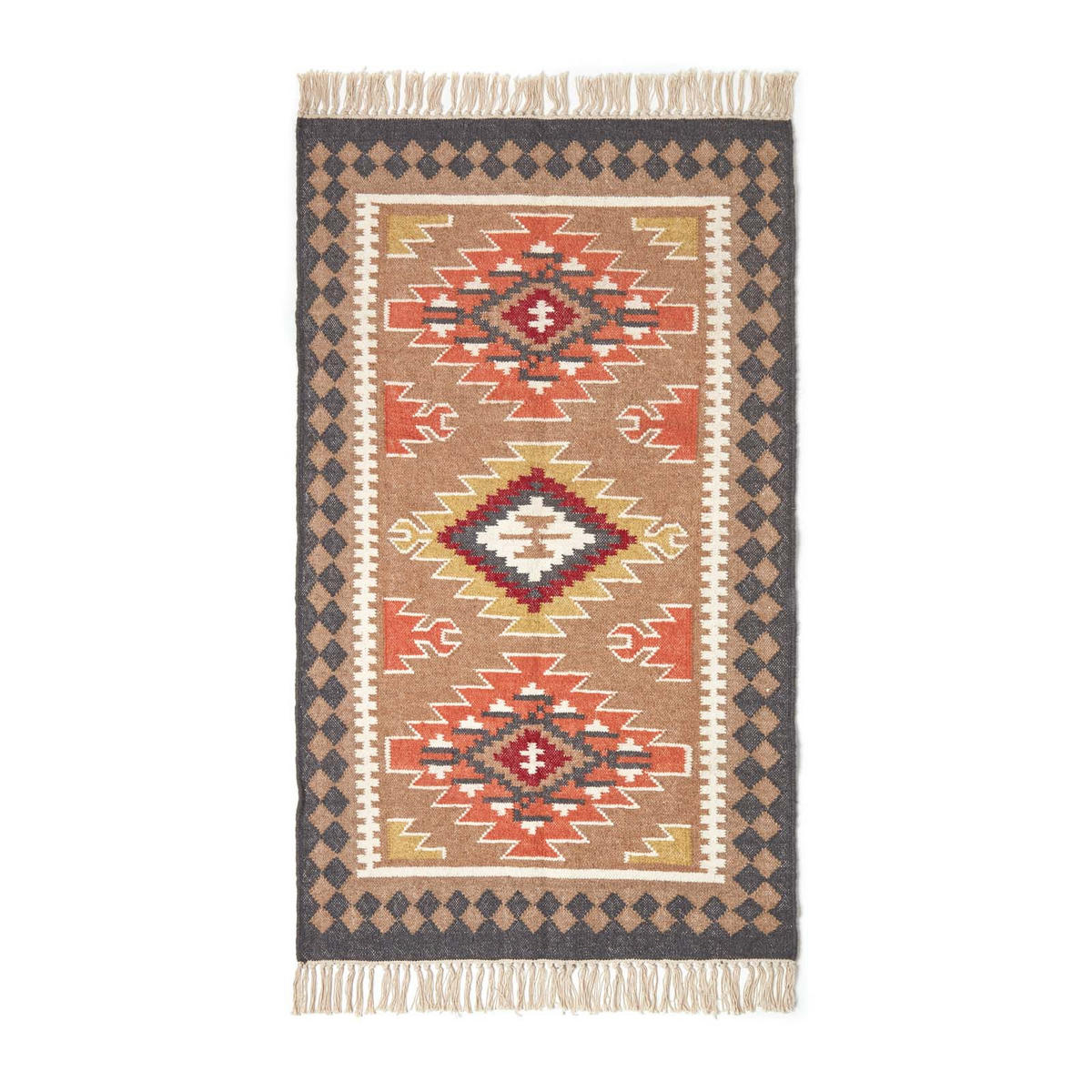 KELIM-TEPPICH Jaipur handgewebt 160/230 cm - Multicolor, Textil (160/230cm) - Homescapes