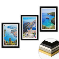 WANDBILDER 3er-Set - 20x30 cm Schwarzer Rahmen - Griechische Ansichten von Santorin Oia - Schwarz, Kunststoff (20/30cm) - ArtPrintCave