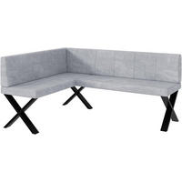 ECKBANK PETER_X - Hellgrau, Textil (128/168cm) - Meblini