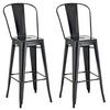 BARHOCKER Adnan, 2er Set, Schwarz - Schwarz, Metall (44/100/52cm) - TPFLiving