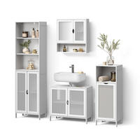 KOMPLET KOPALNIŠKEGA POHIŠTVA Mincio, Bela, 4-delni - bela, leseni material (70/60/29cm) - Livinity®