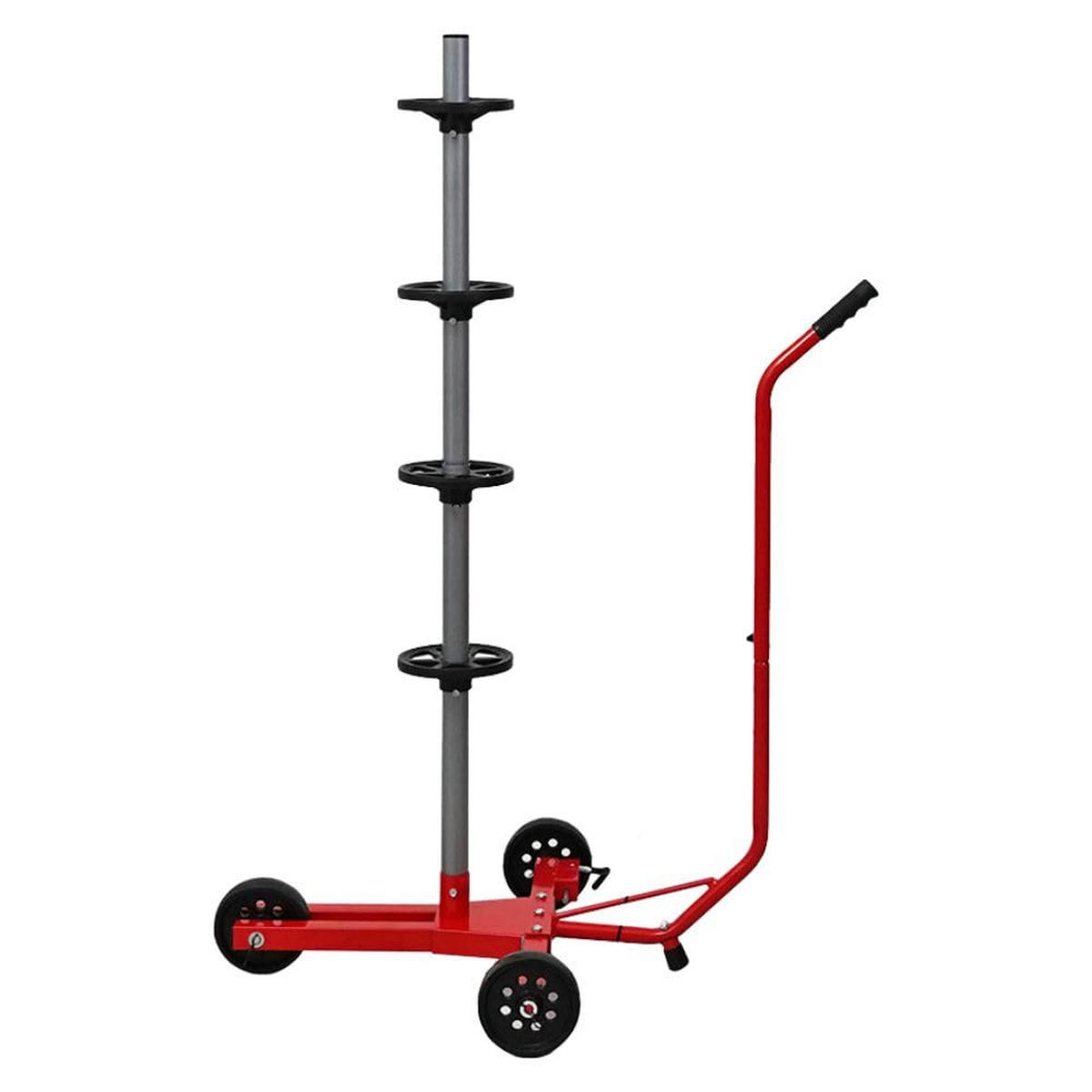 FELGENBAUMWAGEN Carrero 118x85x58 cm für 4 Autoreifen bis 225 mm Rot - Rot, Metall (85/118/58cm) - PROREGAL
