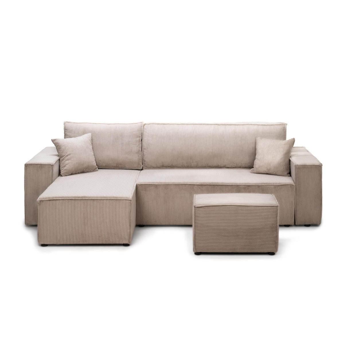 ECKSOFA Klara Creme - Creme, Textil (244/83/142cm) - Pillovely