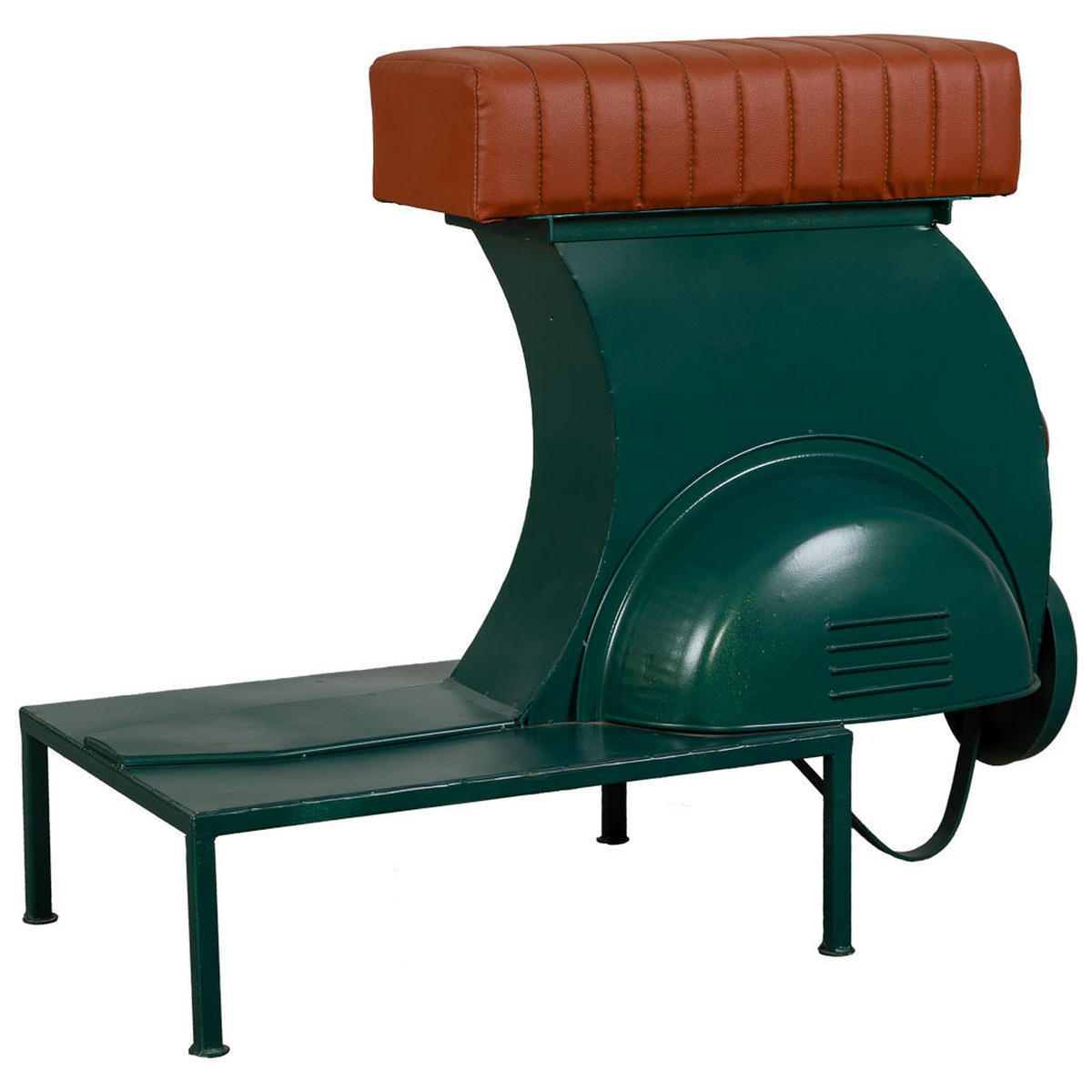 HOCKER aus Metall, blau, 95x50x75cm - Blau, Metall (95/75/50cm) - Wanderlust