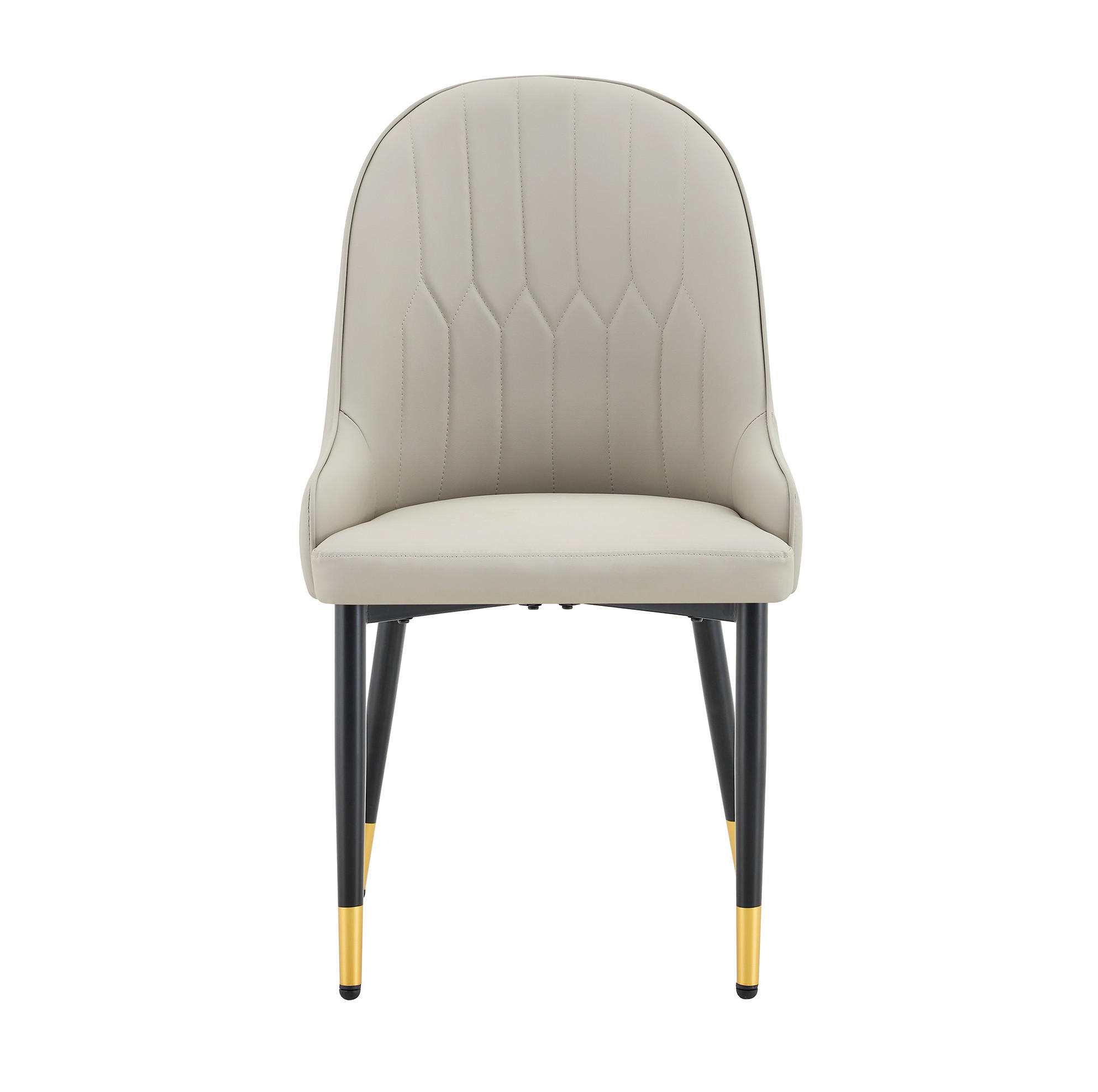 STUHL 2er-Set mit PU-Bezug Warm Grey - Grau, Metall (44/91/47.3cm) - Meubliv