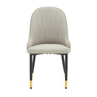 STUHL 2er-Set mit PU-Bezug Warm Grey - Grau, Metall (44/91/47.3cm) - Meubliv