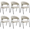 ARMLEHNENSTUHL 6er Set Bedano 60 x 58 x 85 cm greige - Greige, Kunststoff (60/85/58cm) - tectake