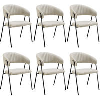 ARMLEHNENSTUHL 6er Set Bedano 60 x 58 x 85 cm greige - Greige, Kunststoff (60/85/58cm) - tectake