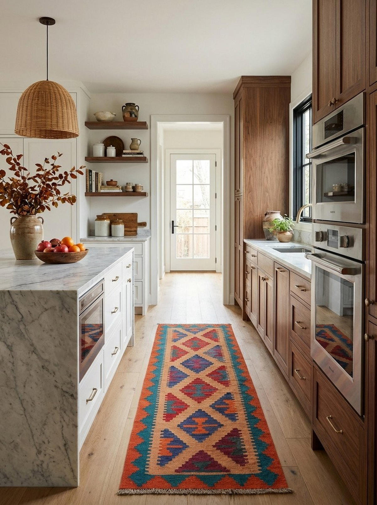 HANDWEBTEPPICH Kelim Gashgai Beige 196/57 cm Schurwolle - Beige, Textil (57/196cm) - Looma