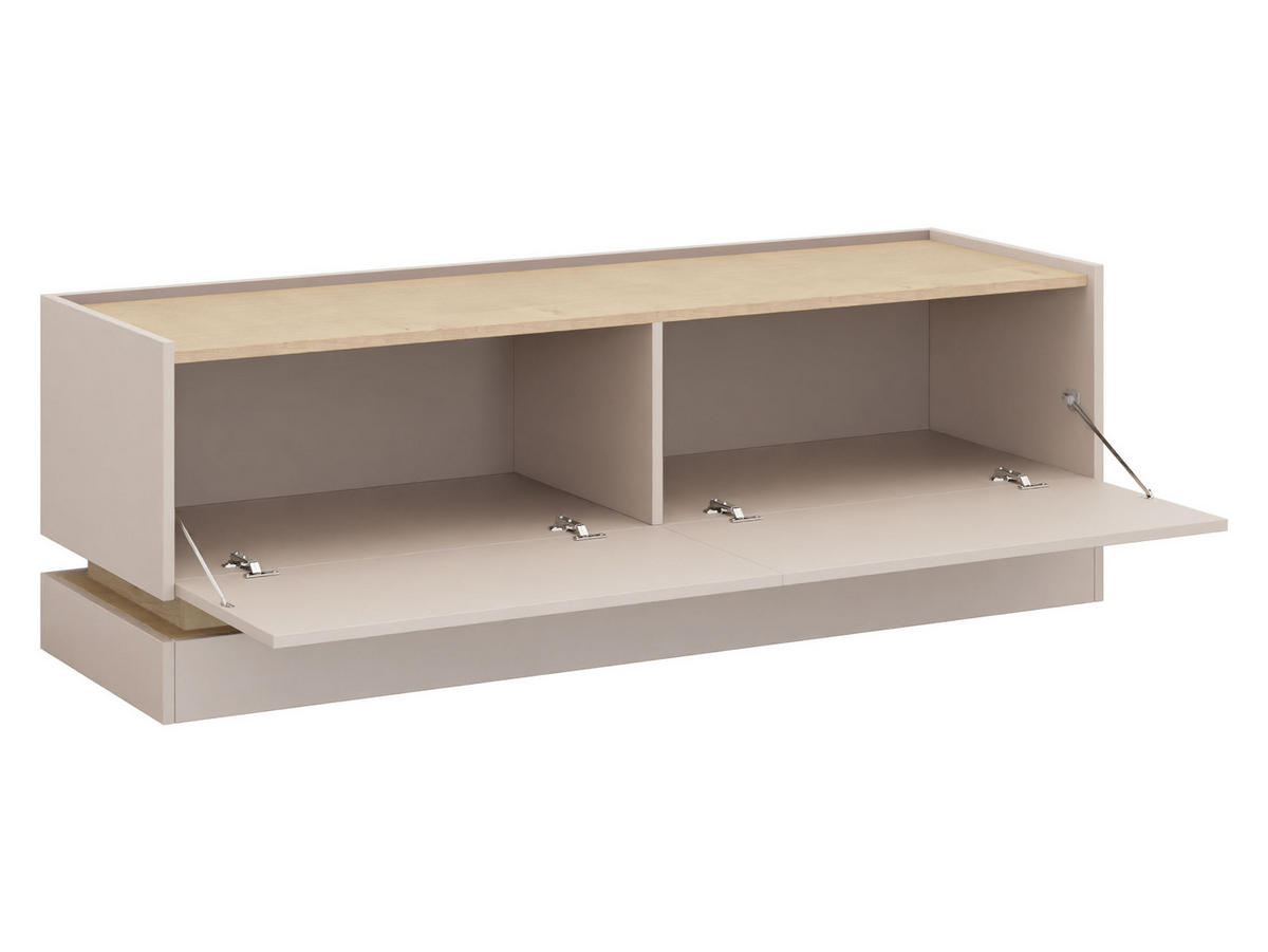 TV-LOWBOARD Zarpant 150 2K - Sandfarben/Eichefarben, Holzwerkstoff (150/47/37cm) - MIRJAN24