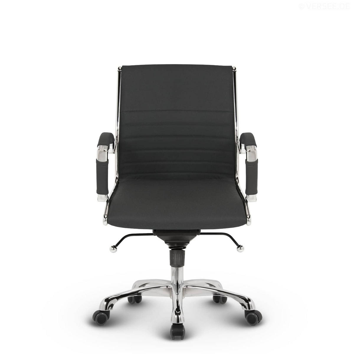 DREHSTUHL Montreal Stoff Anthrazit – ergonomisch, 150 kg belastbar, Sitzhöhe 46-54cm - Anthrazit, Textil/Metall (60/97/60cm) - Versee