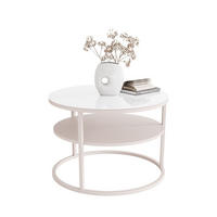 COUCHTISCH CIRI GLASS KASCHMIR mit Ablage Platte aus weißem Glas - Weiß, Glas (70/70/47cm) - Lookway