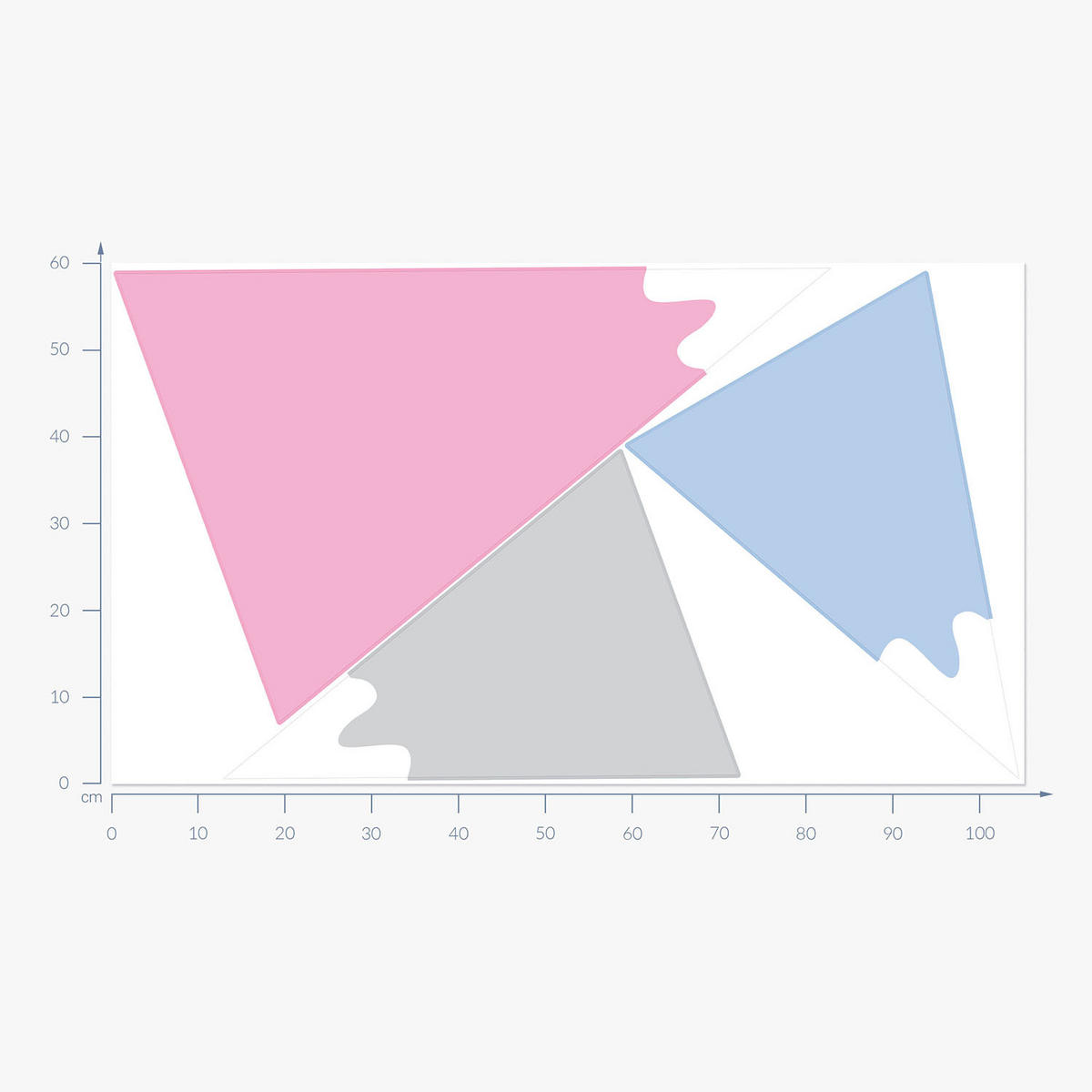 WANDAUFKLEBER 60x105cm - Schneebedeckte Gipfel - Multicolor, Kunststoff (60/105/0.1cm) - Wallfluent