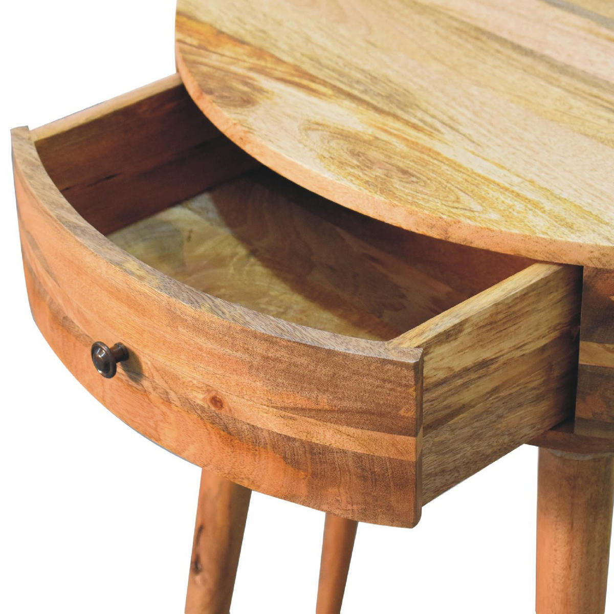 KONSOLE Odyssey Eichenoptik, 1 Schublade, Beige - Beige/Messingfarben, Holz/Metall (40/70/80cm) - Artisan Furniture