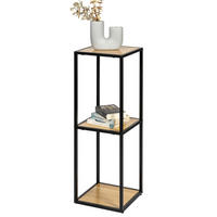 STAND-REGAL, Metall, schwarz - Schwarz, Metall (30/89/30cm) - eluno