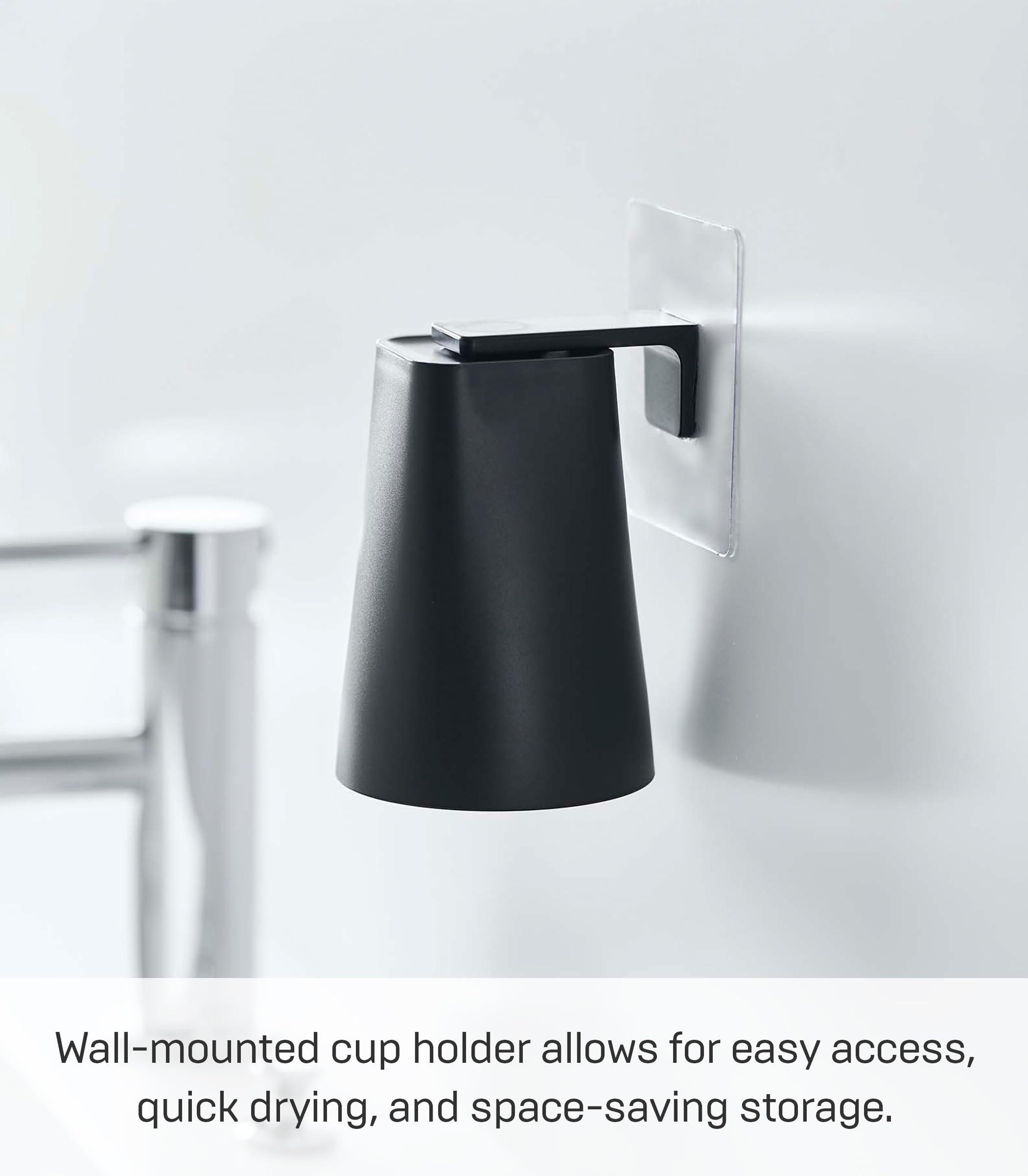 BECHERHALTER Film Hook 5488 schwarz 200 ml - Schwarz, Kunststoff (7/9.5/7cm) - Yamazaki