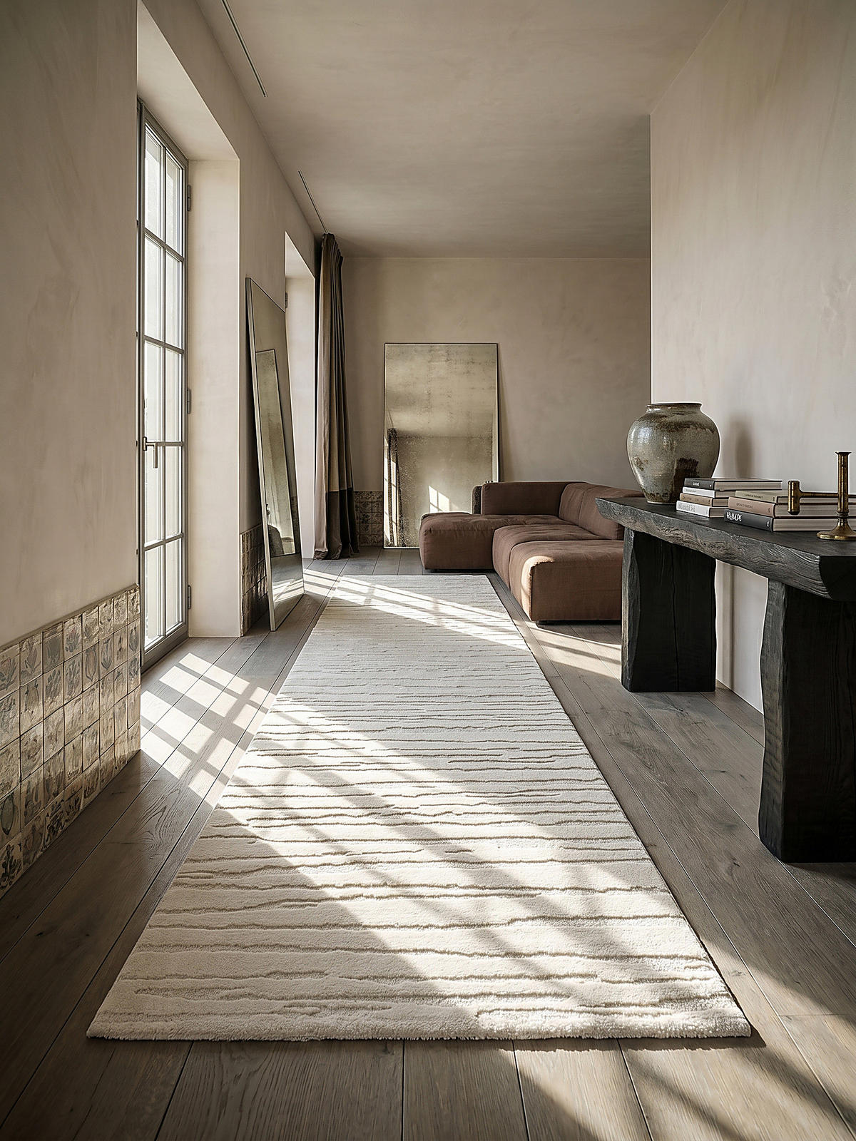 TEPPICHLÄUFER Abstrakt CETINA Polypropylen Creme 80 x 150 cm - Beige, Textil (80/150cm) - KADIMA DESIGN